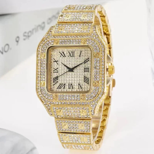 Iced-Out Statement Quartz Watch