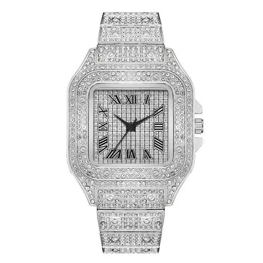 Iced-Out Statement Quartz Watch